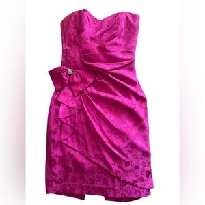 Vintage Silk Pink Bow Dress